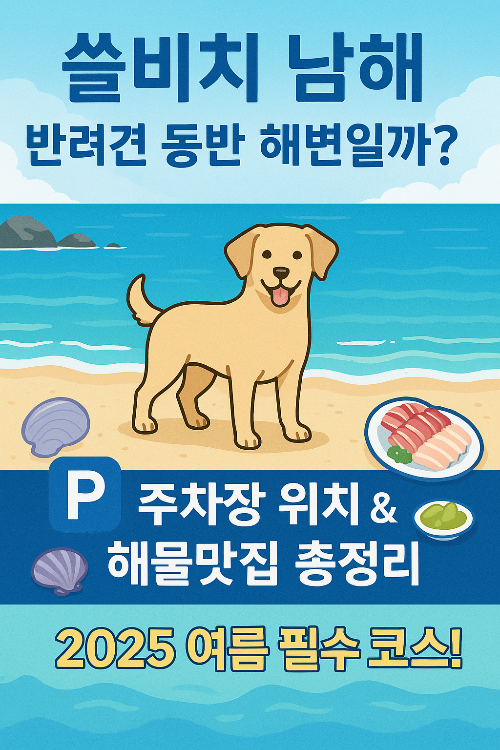 남해 쏠비치, 반려견과 함께 바다 산책 가능할까? 주차장&middot;해물맛집까지 총정리!