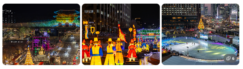 광화문광장, 청계천, 서울광장, 동대문디자인플라자