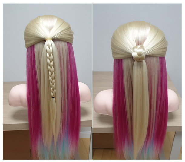 리본머리만들기