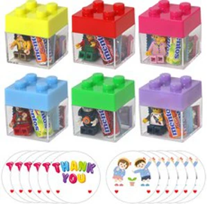 마이리틀펌킨 블럭 케이스 구디백 피규어 간식 선물세트 랜덤발송 6종 + 스티커 2종 x 6p 세트&#44; 1세트
