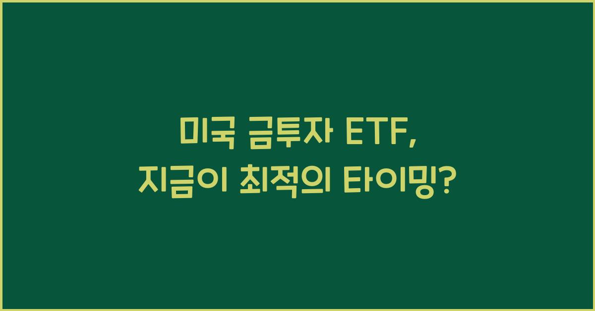 미국 금투자 etf