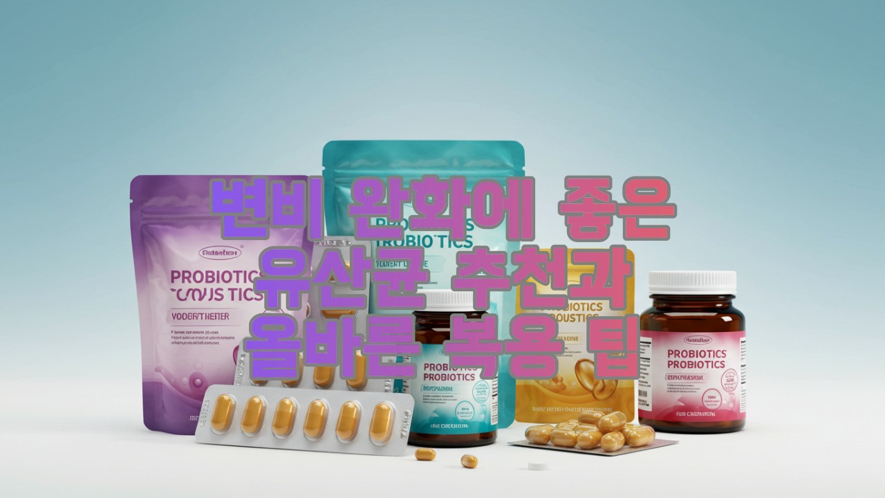변비 완화에 좋은 유산균 추천과 올바른 복용 팁