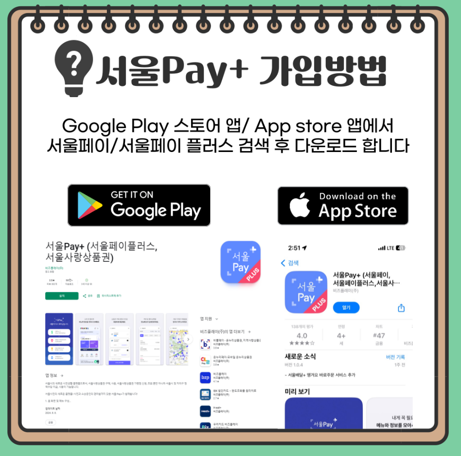 서울페이 사용법 서울페이가맹점 사용처 회원가입 홈페이지