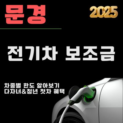 썸네일_2025년 문경 전기차 보조금 한도 조회 (다자녀, 청년 첫차 혜택, 지급대상 차종)