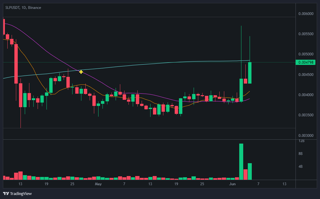 SLP(Smooth Love Potion) 코인 차트분석