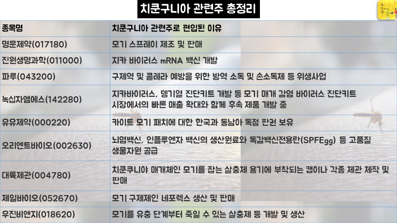 치쿤구니아 관련주