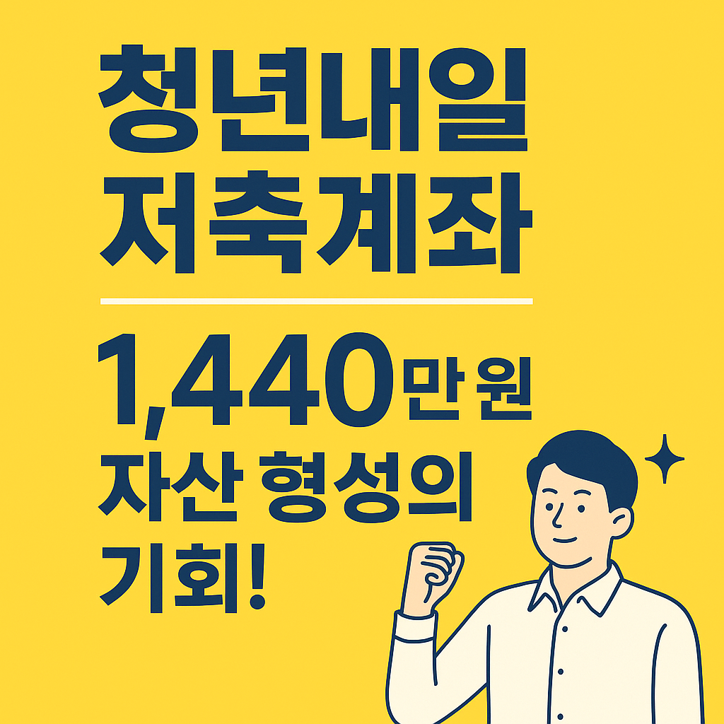 청년내일저축계좌, 1,440만 원 이상 자산 형성 포스터