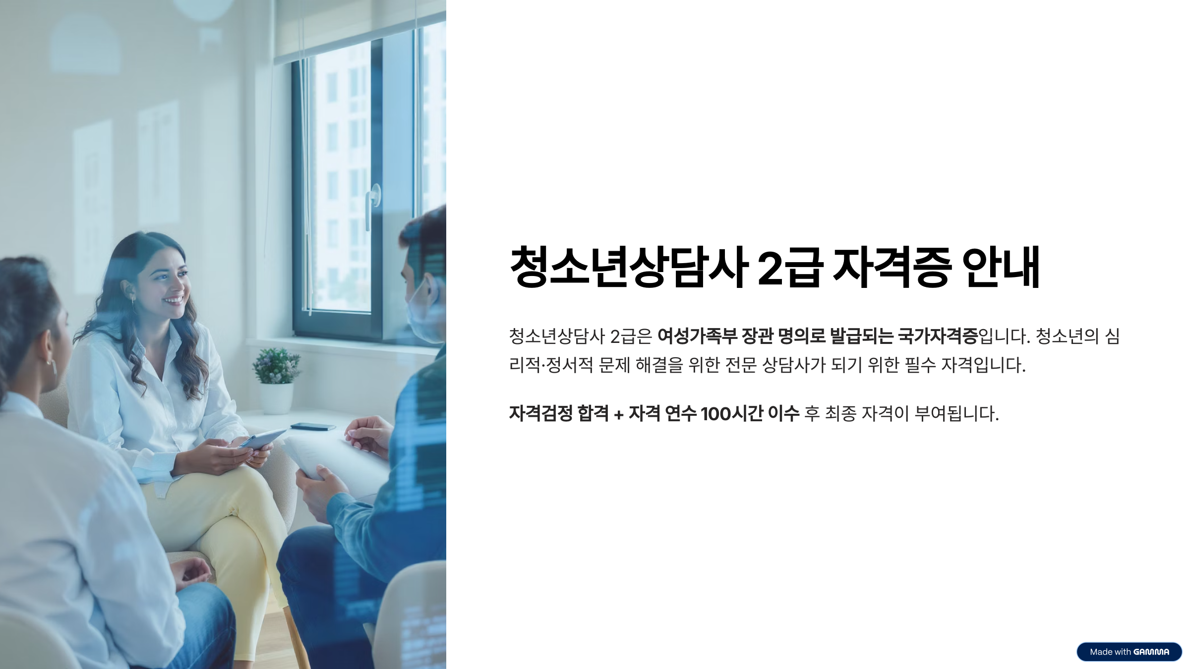 청소년상담사 2급|자격조건 시험과목·연수