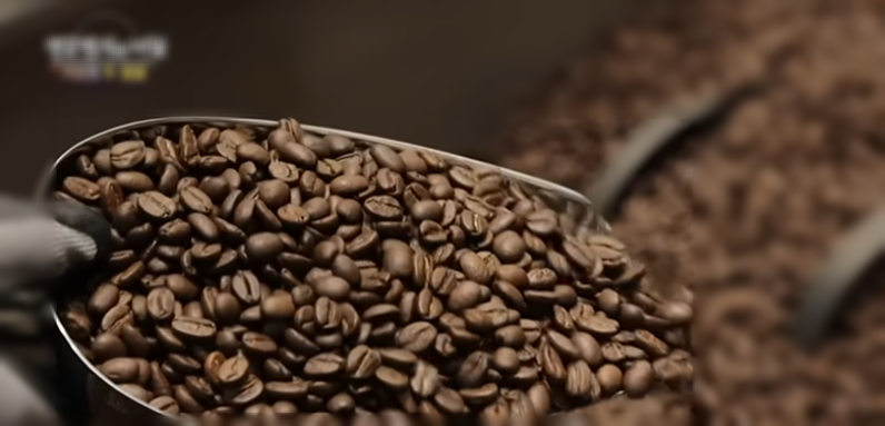 로스팅한 커피 원두