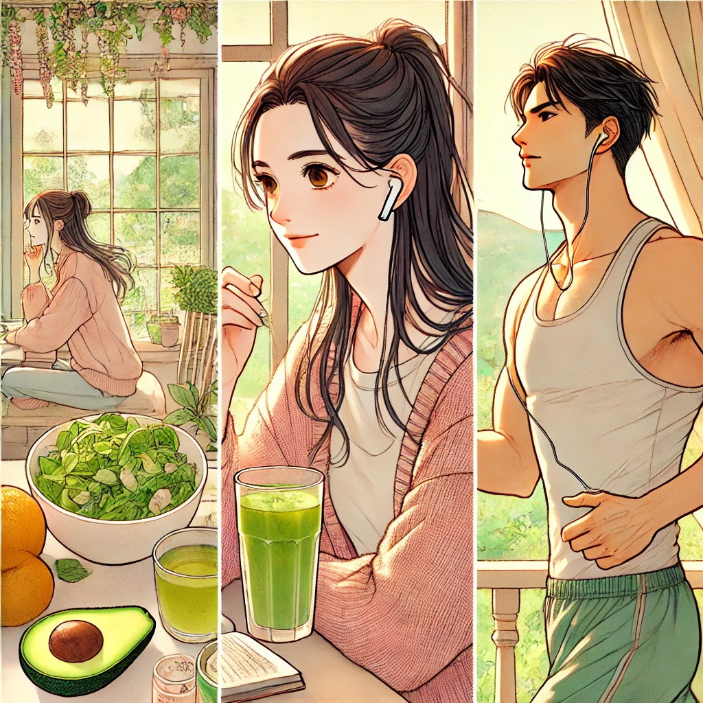 건강한 라이프스타일을 반영한 장면