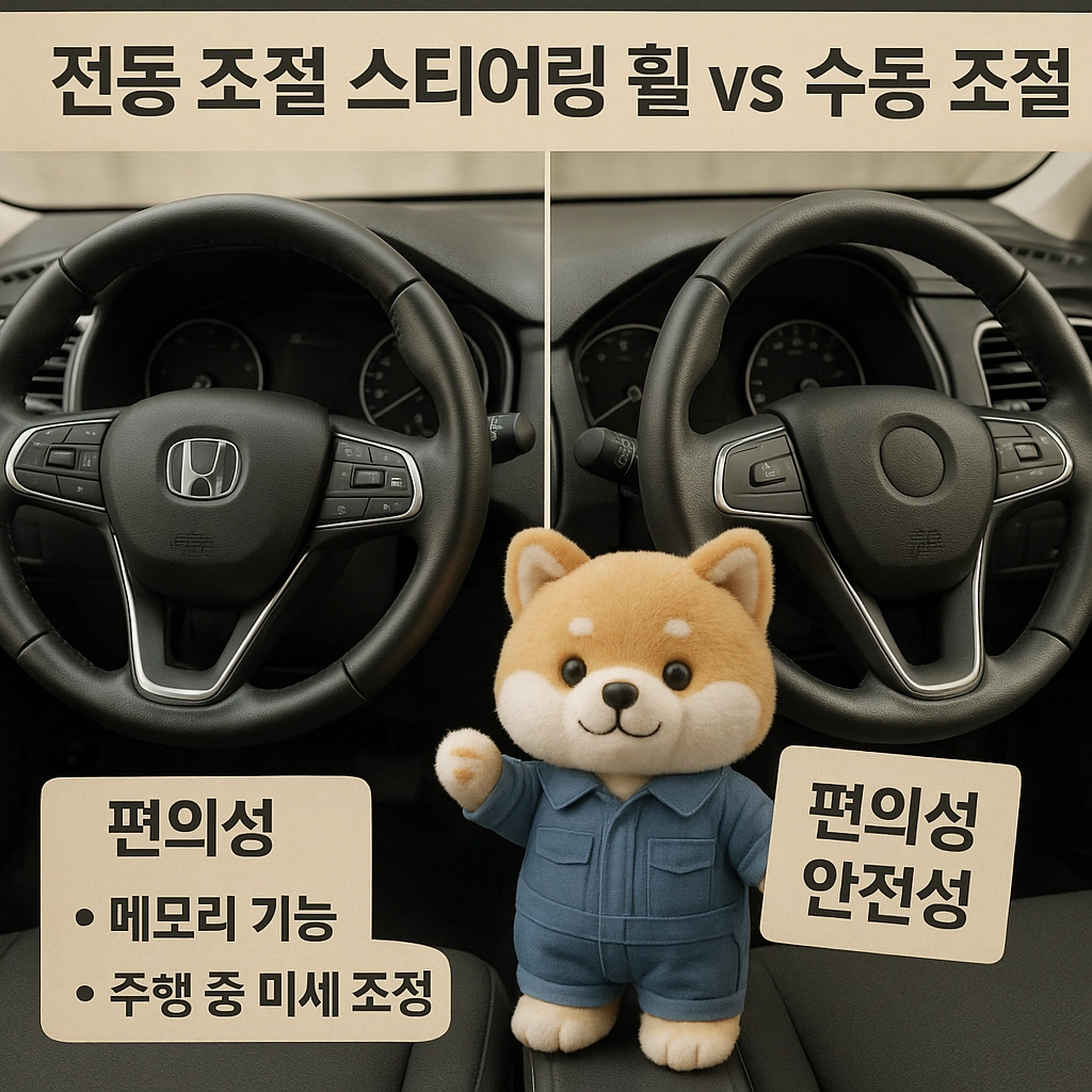 전동 조절 스티어링 휠, 수동과 뭐가 다른가요 편의성과 안전성 비교