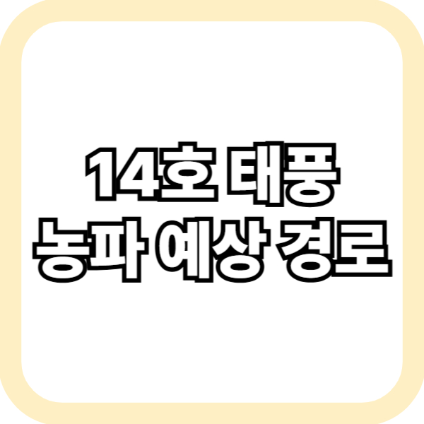 14호 태풍 농파