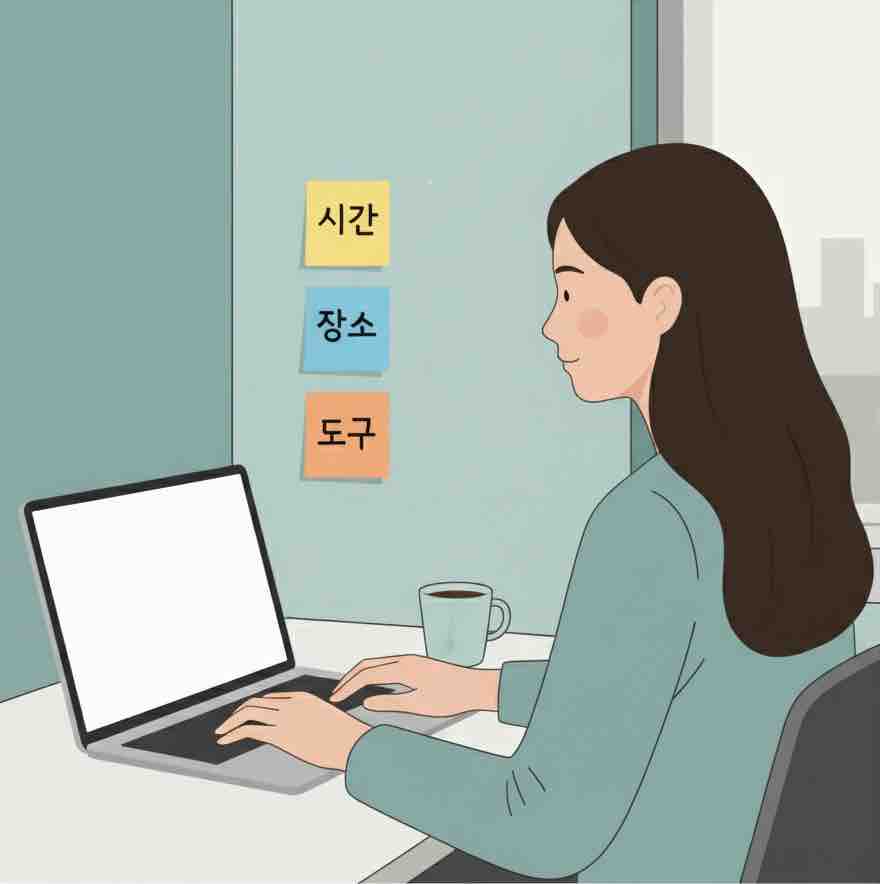 핵심 키워드 3개로 글감을 정리하세요