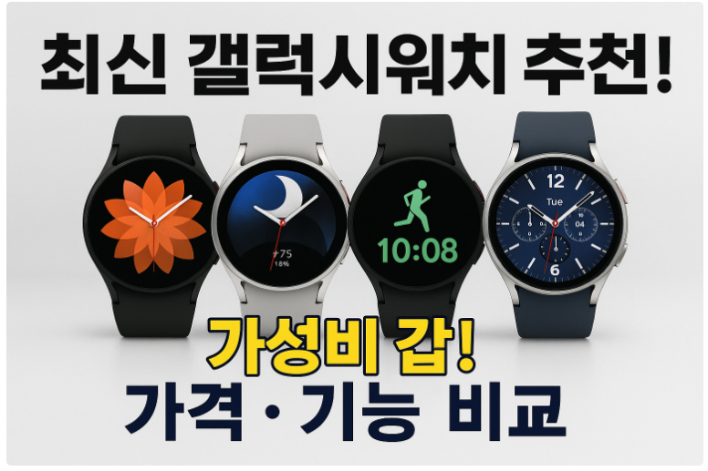 가성비좋은 최신 갤럭시워치 추천 제품 모음 – 가격·기능 비교