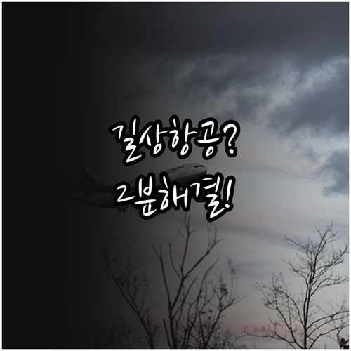 길상항공 앱으로 좌석 변경 2분 만에..