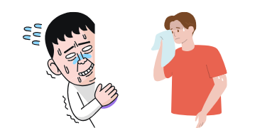 뒷 머리에서 땀이 많이 나는 증상