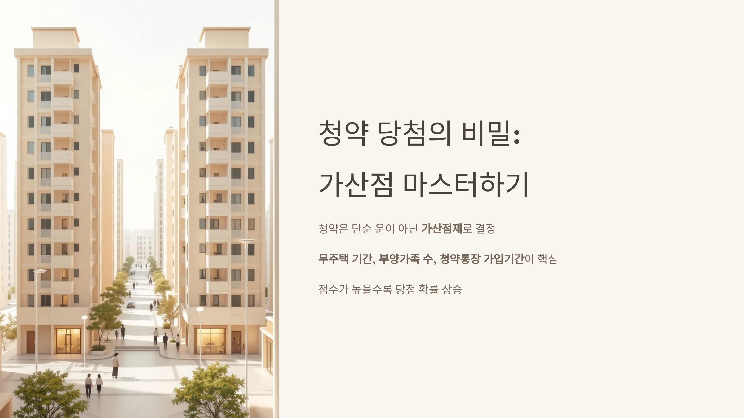 청약 당첨의 비밀 가산점 마스터하기