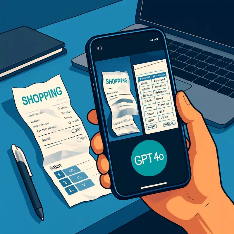 AI 재정 비서 활용: GPT-4o 영수증 분석으로 지출 통제하고 월 30만원 절약하는 이미지