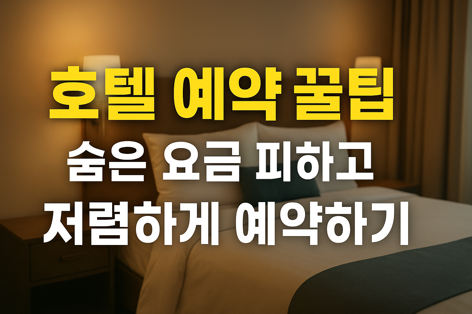 호텔 예약 꿀팁 &ndash; 숨은 요금 피하고 저렴하게 예약하는 현실 노하우
