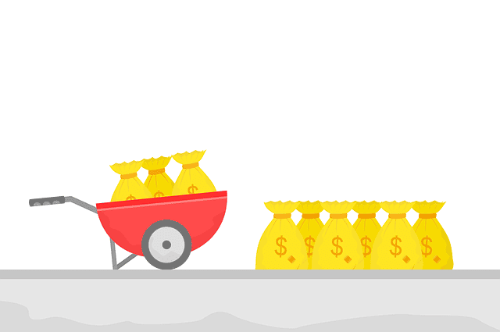 돈주머니와돈주머니가실린카트