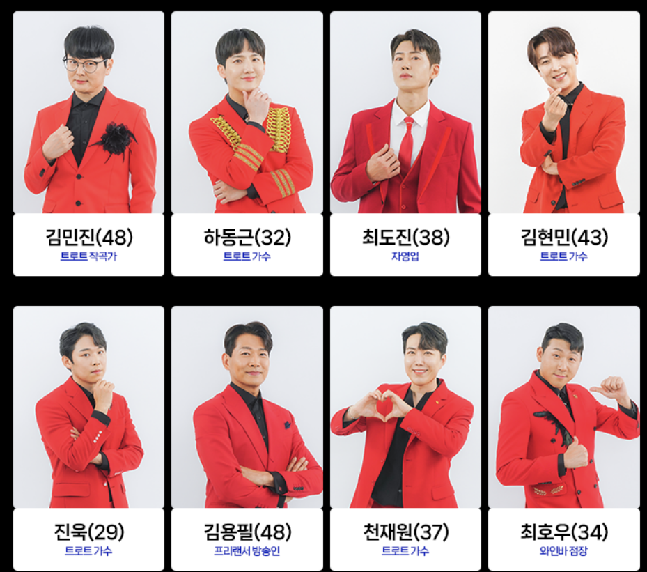 미스터트롯2전설의시작참가자들