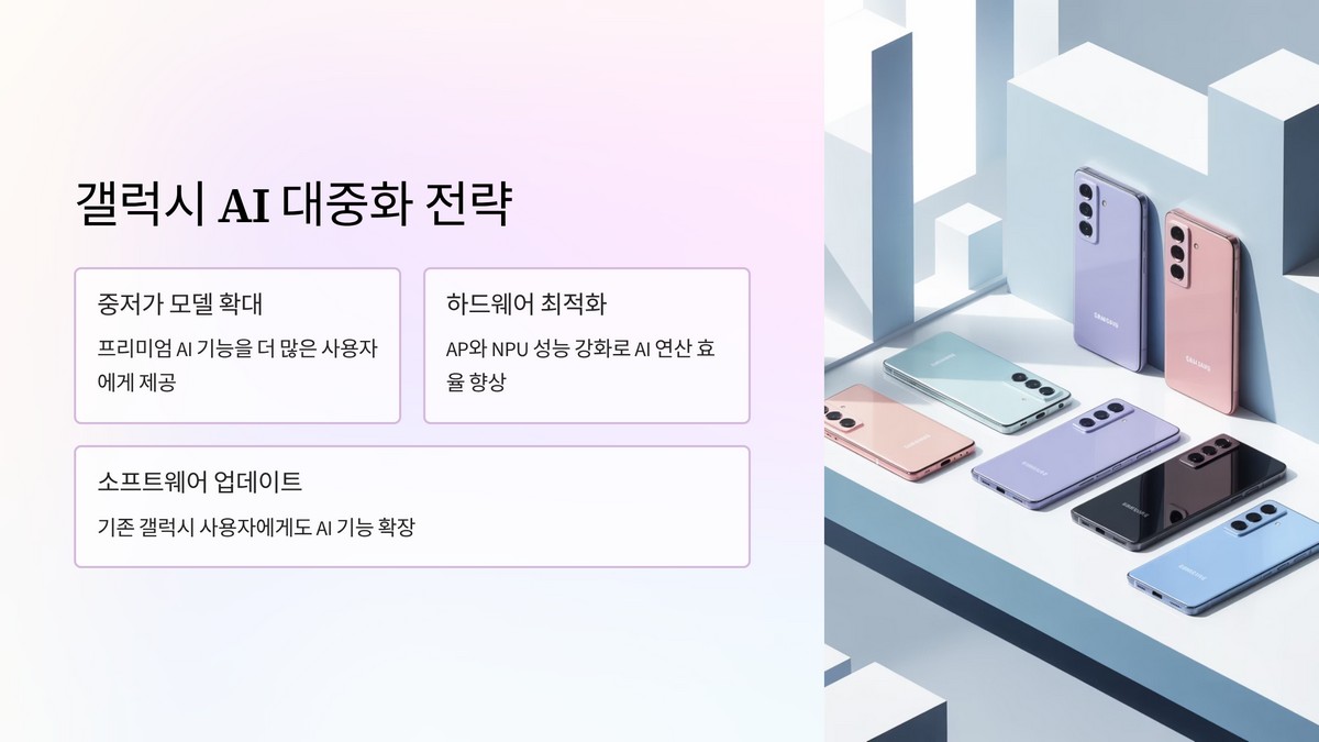 갤럭시 AI 탑재 기기 확대 전략