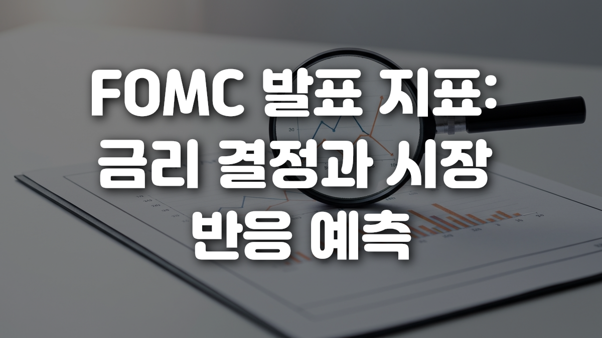 FOMC 발표 지표 금리 결정과 시장 반응 예측