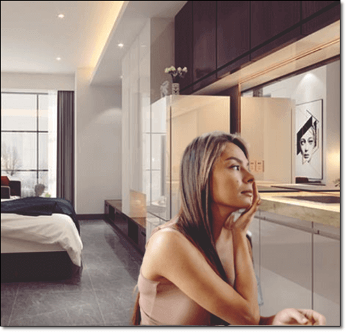 피부 트러블이 생긴 여성