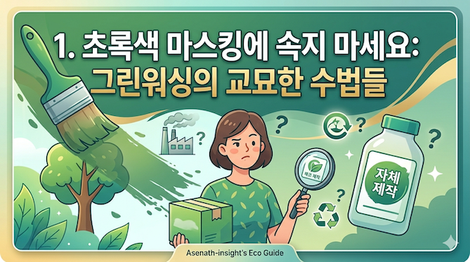 1. 초록색 마스킹에 속지 마세요: 그린워싱의 교묘한 수법들