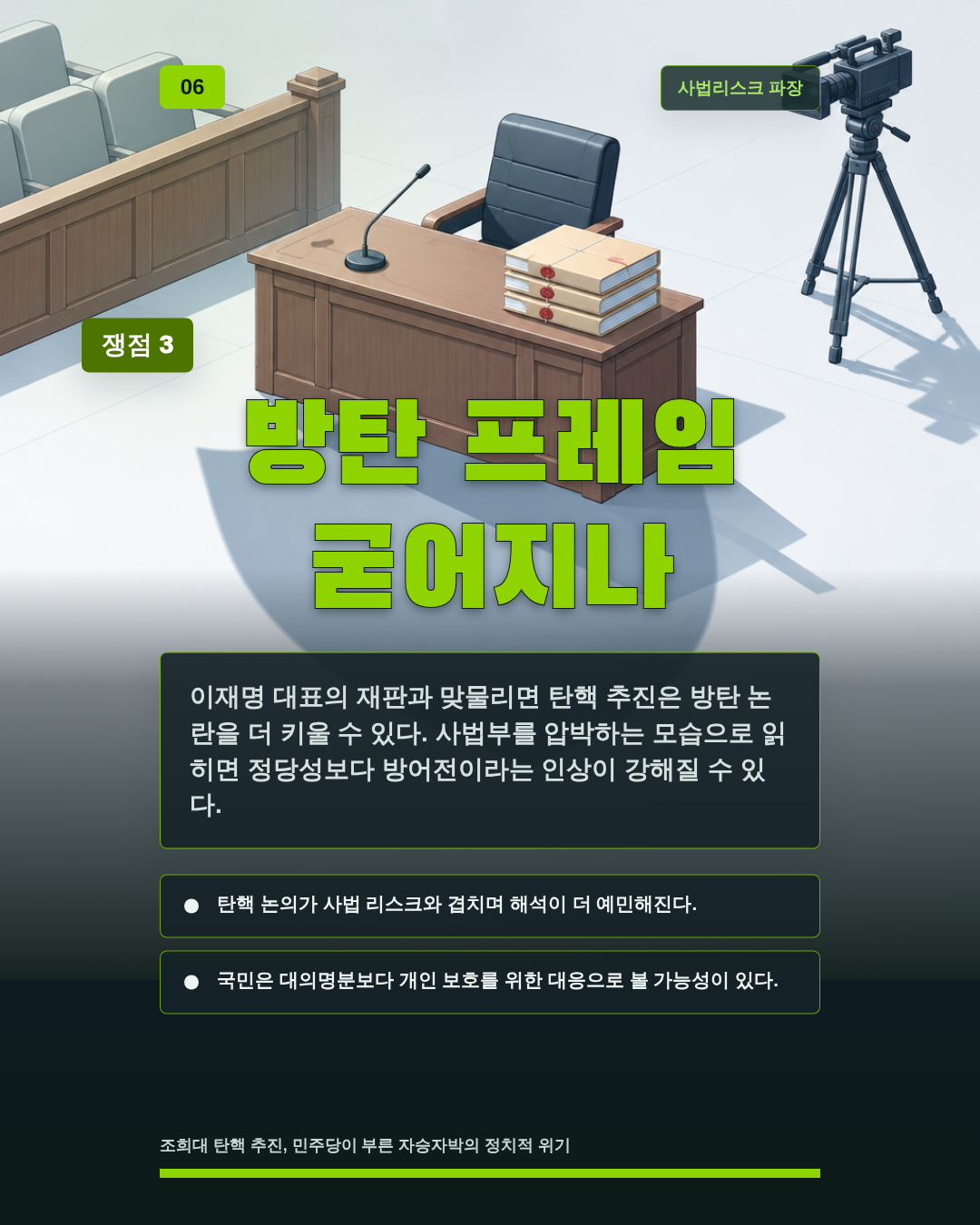 방탄 프레임 굳어지나