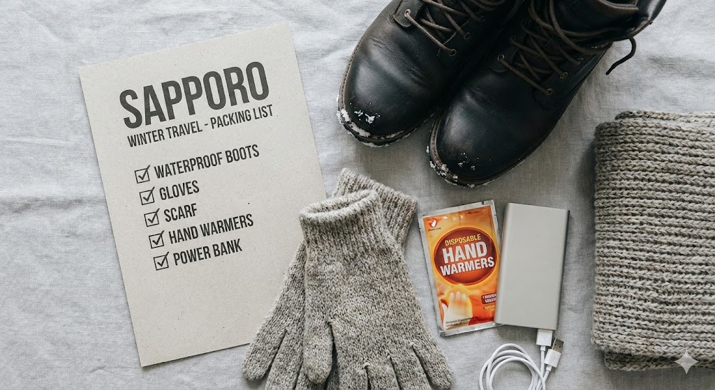 삿포로 겨울 여행 준비물 체크리스트(미끄럼/방수)|초보도 “실수 0”로 끝내는 10분 패킹