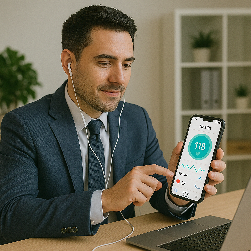 헬스케어앱을 활용하는 직장인