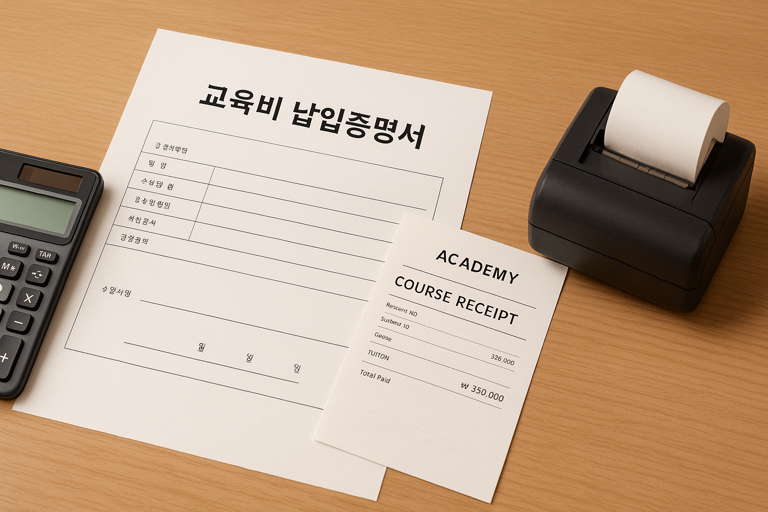 교육비 납입 증명