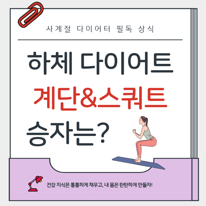 하체 다이어트, 계단 vs 스쿼트 누가 이길까?