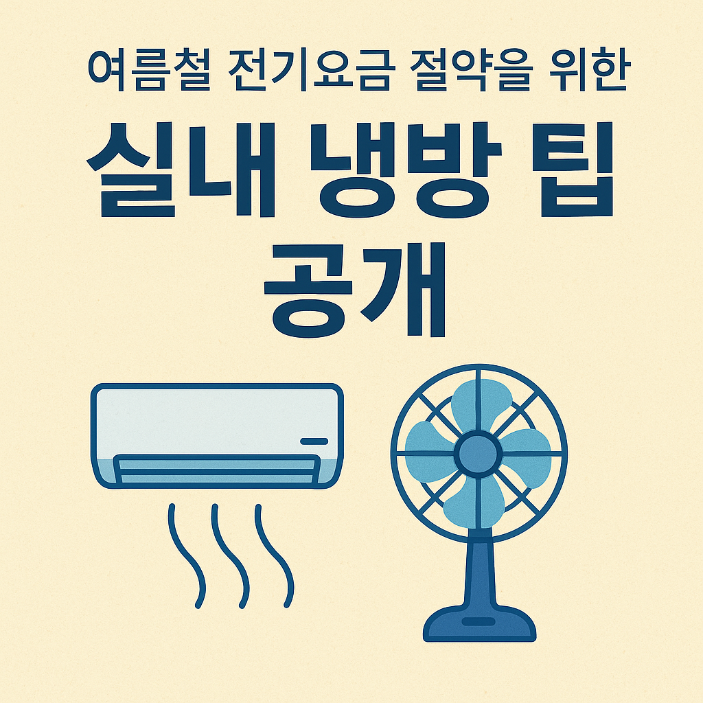 여름철 전기요금 절약을 위한 실내 냉방 팁