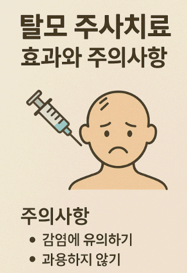 탈모 주사치료 효과와 주의사항