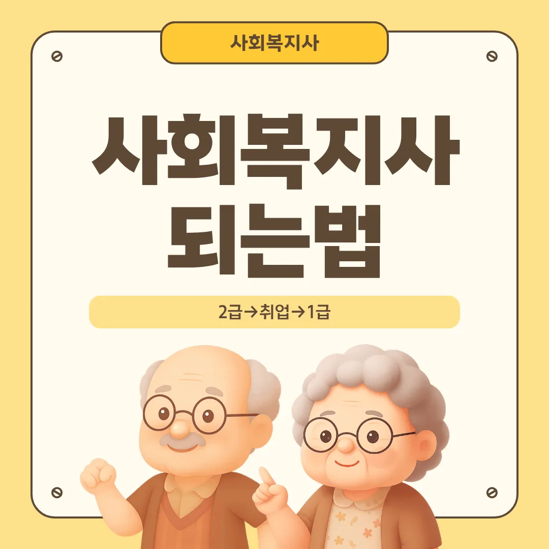 사회복지사 되는 법을 2급 취득부터 취업, 1급 시험까지 단계별로 정리한 로드맵 대표 이미지