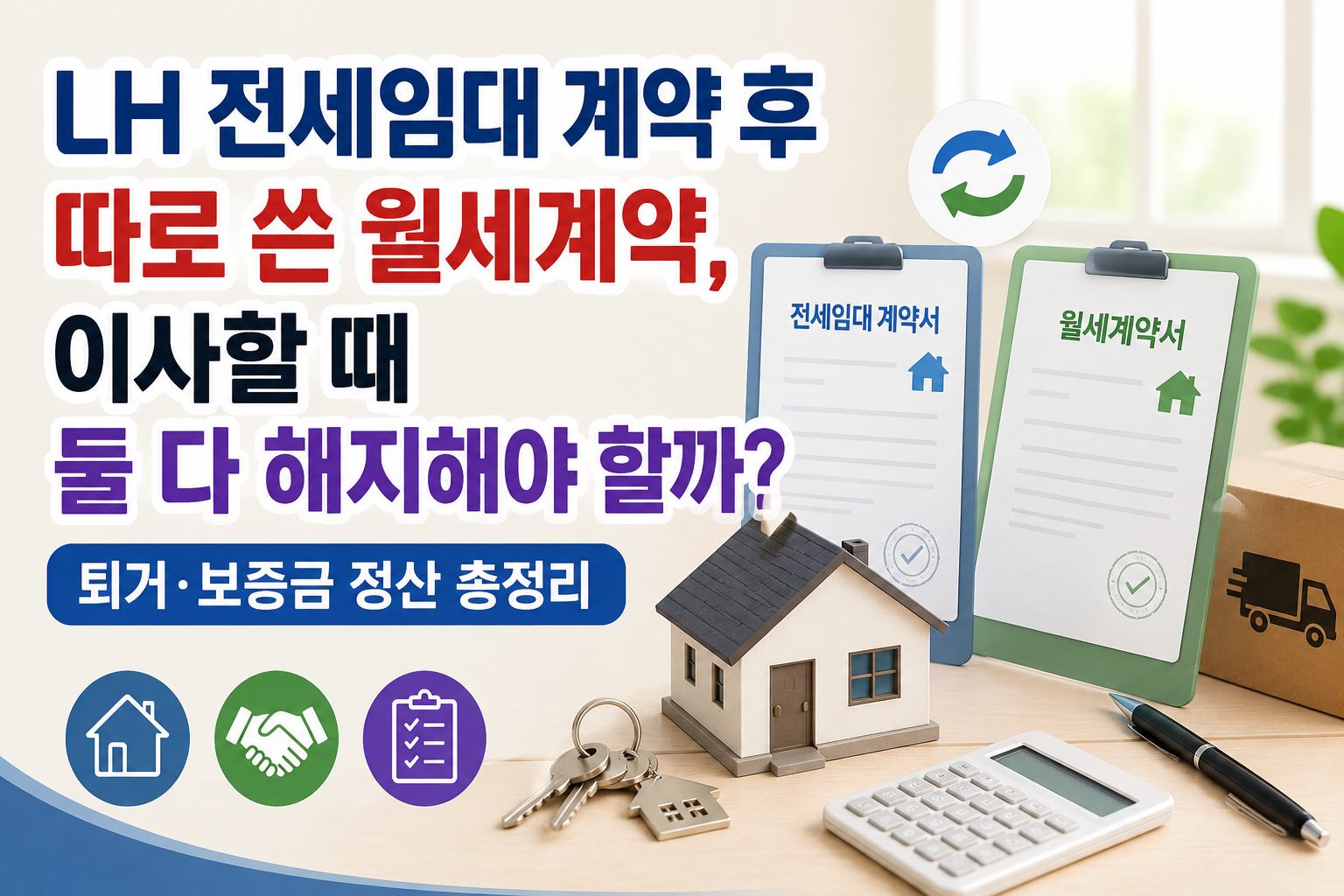LH 전세임대 계약 후 따로 쓴 월세계약, 이사할 때 둘 다 해지해야 할까 퇴거&middot;보증금 정산 총정리 관련 사진