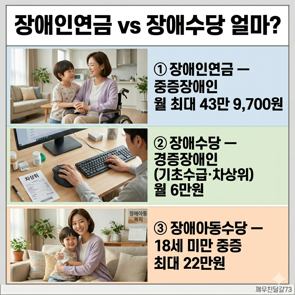 [장애인 복지 1편] 2026 장애인연금&middot;장애수당 총정리 &mdash; 월 최대 43만 9,700원