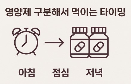 가족 구성원 영양제 구분해서 먹이는 타이밍 사진