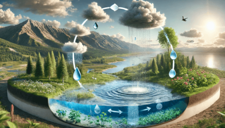 자연에서 물이 순환하는 모습