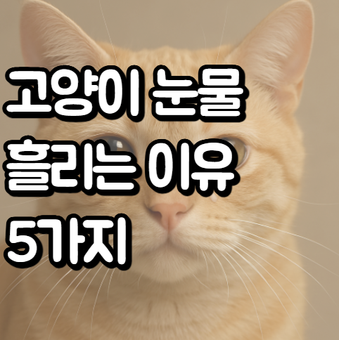 고양이 눈물 흘리는 이유 5가지