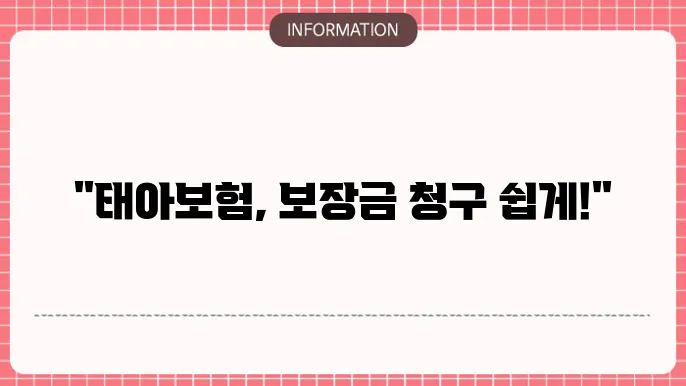 태아보험 청구 절차 - 보장 내용 청구 절차 및 필수 서류