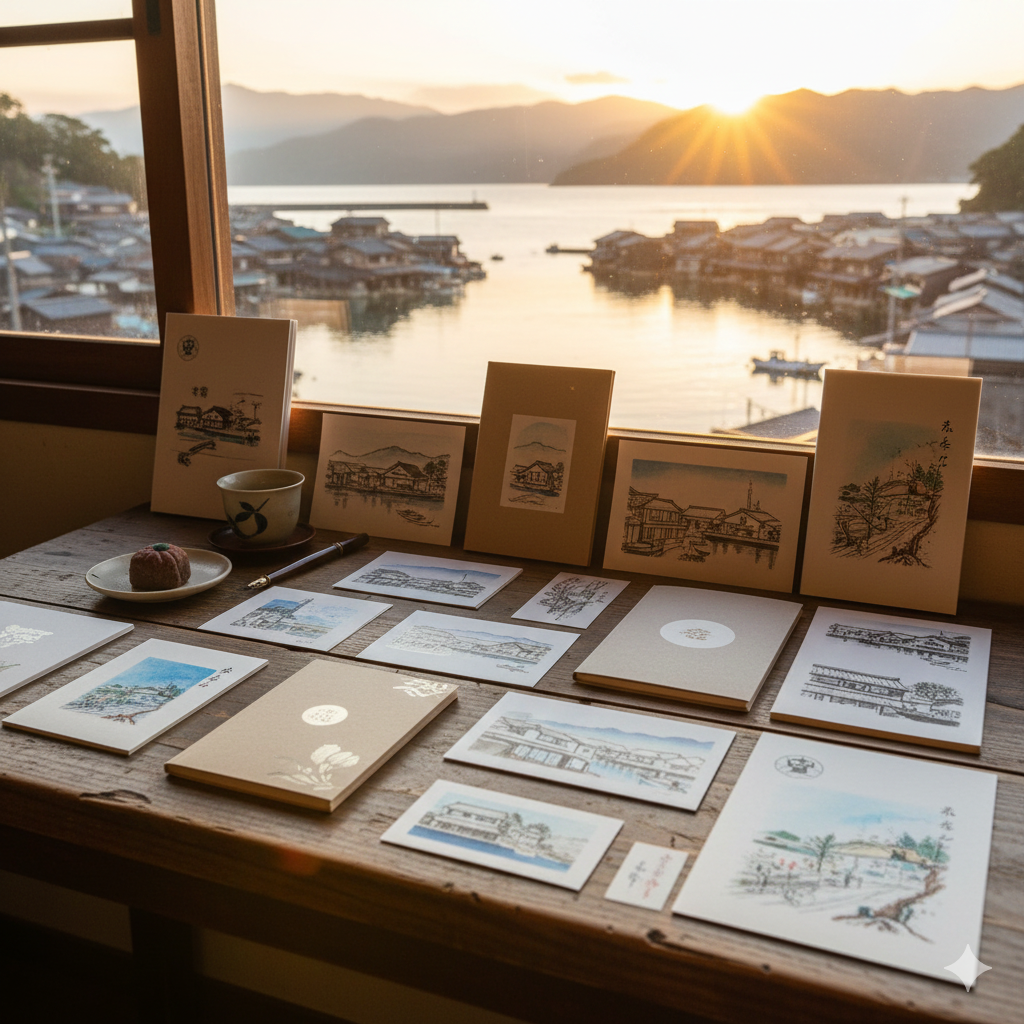 현지 예술가가 직접그린 엽서