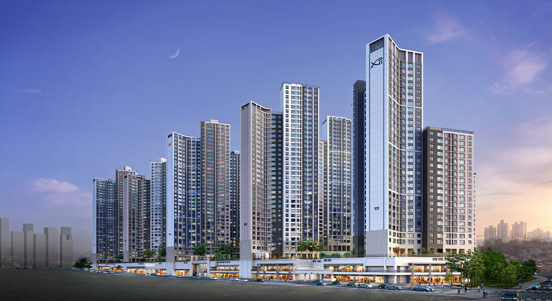 광명 자이힐스테이트SKVIEW 조감도