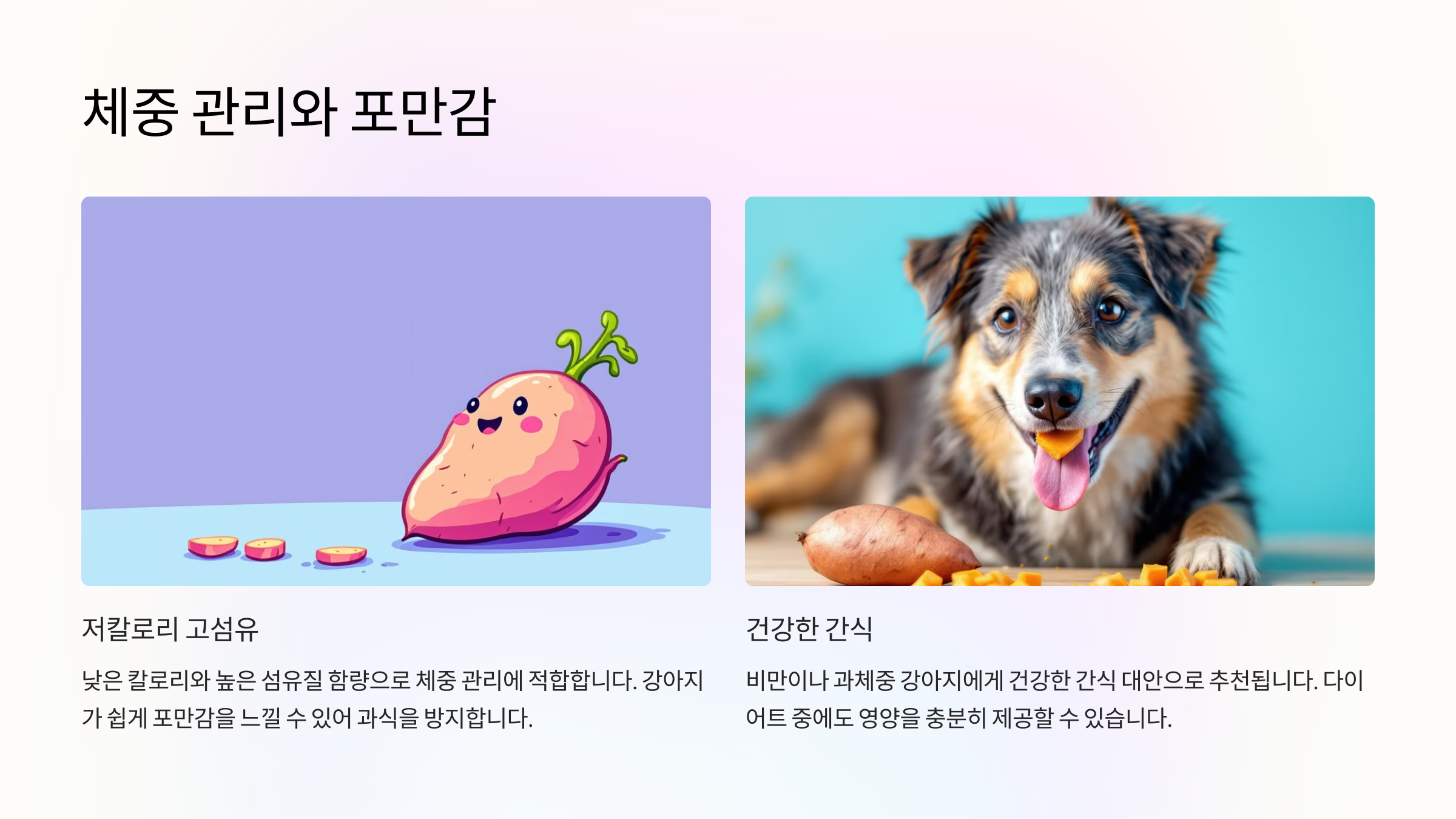 체중 관리와 포만감