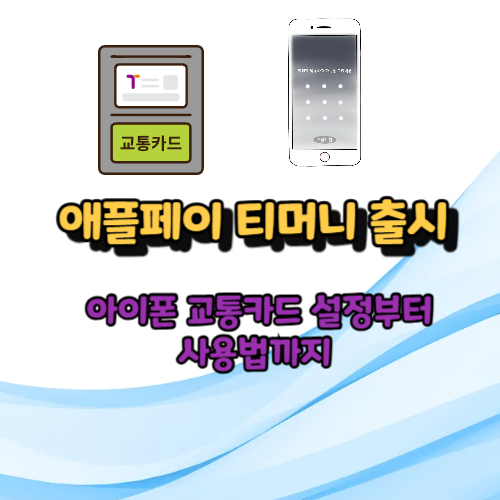 아이폰 티머니 출시 교통카드 설정부터 사용법까지