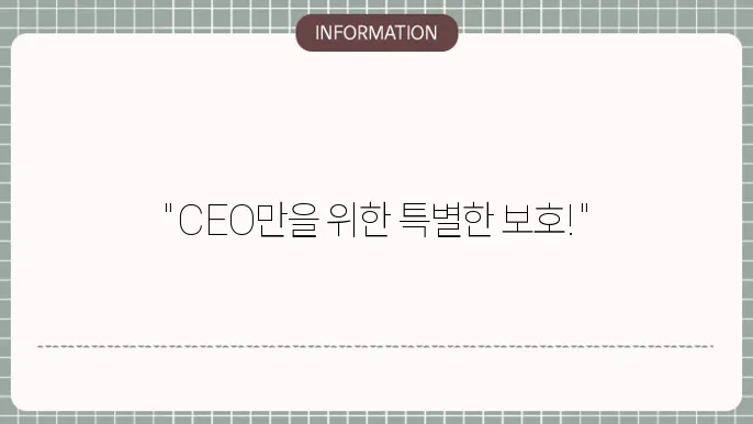 경영인 정기보험 CEO를 위한 맞춤 보장 🧑‍💼
