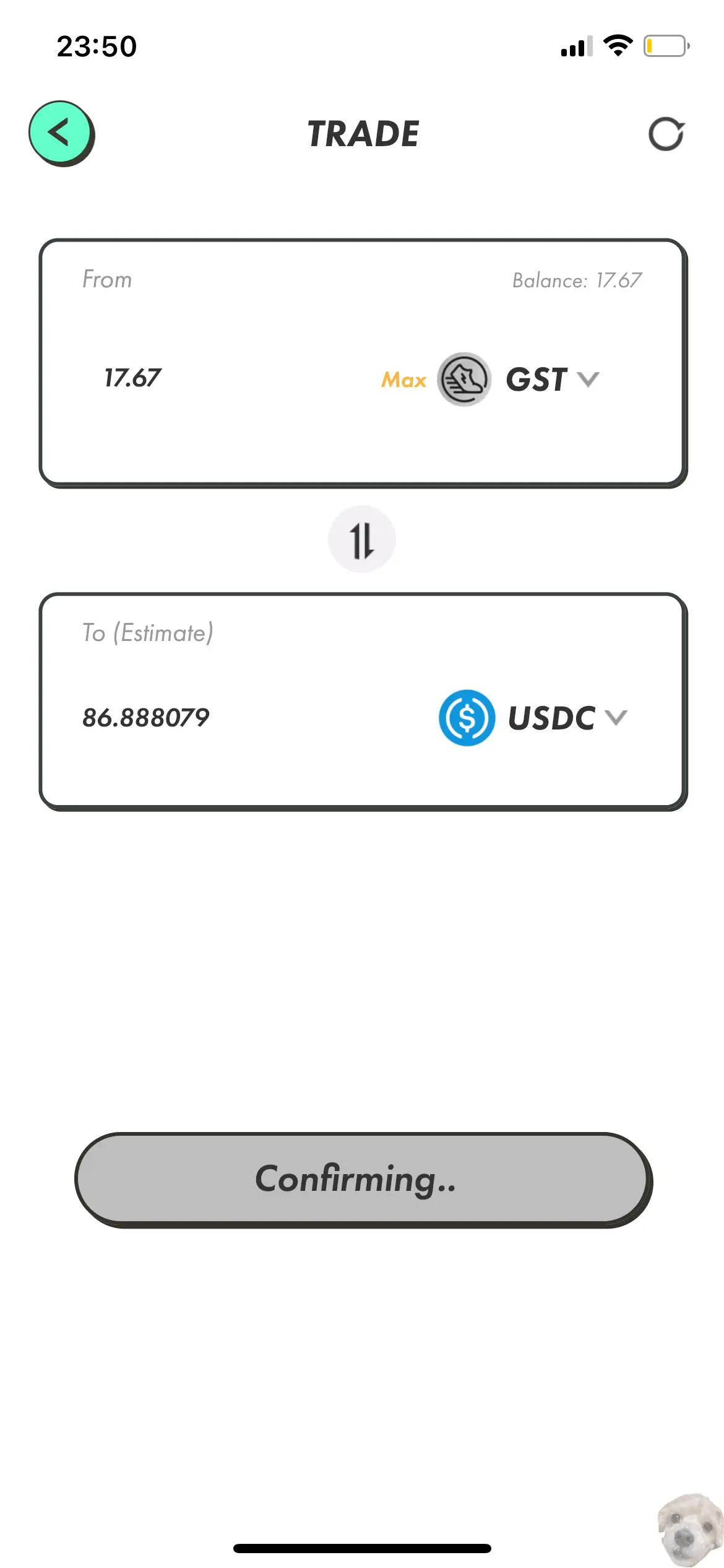GST USDC 스왑하는 방법2