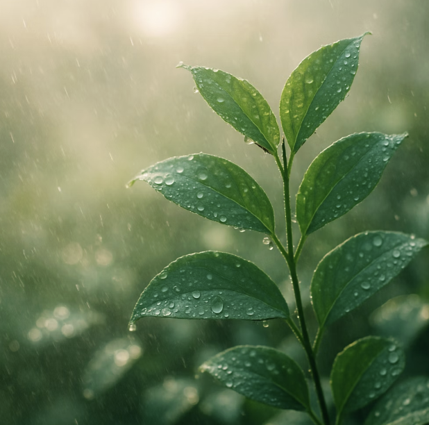 샤워기로 만드는 인공 폭우